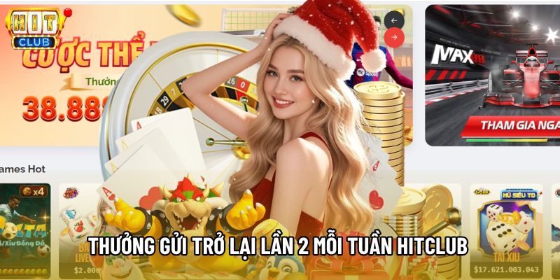 Thưởng Gửi Trở Lại Lần 2 Mỗi Tuần Hitclub Mới Nhất 2026